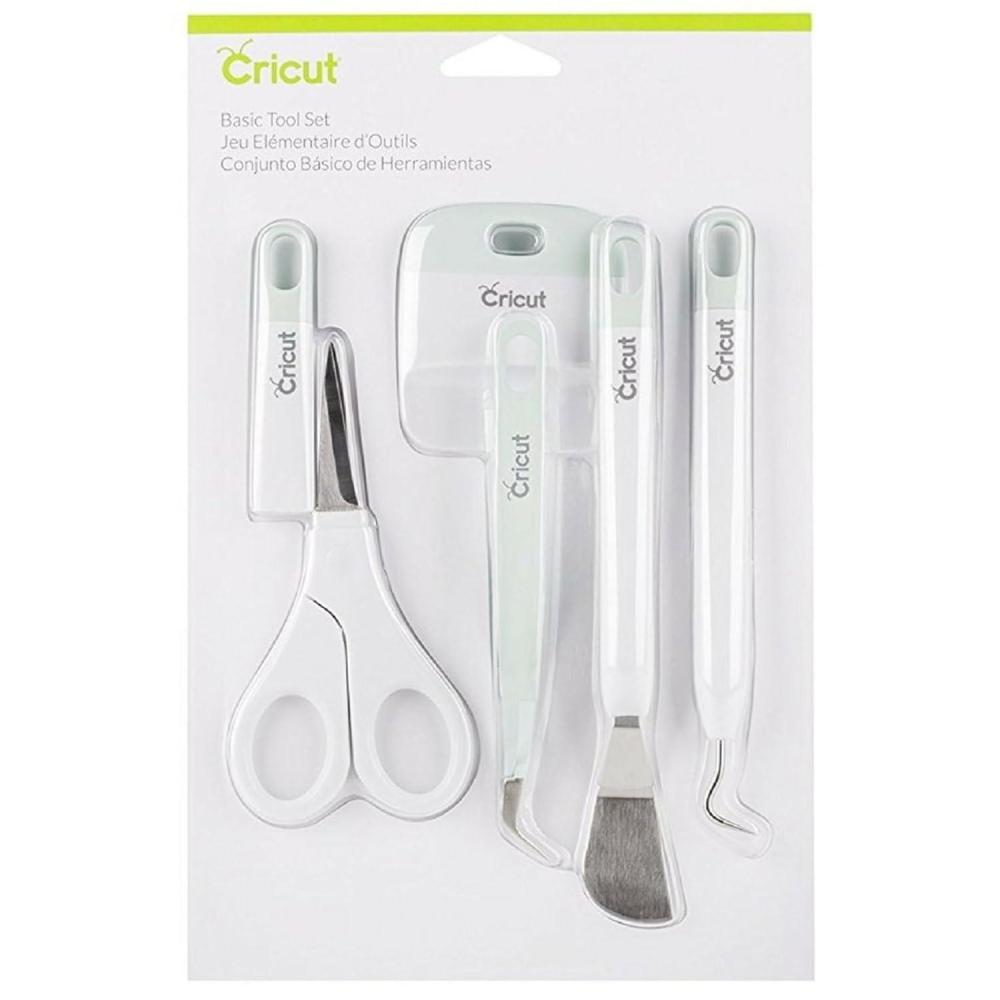 imageCricut Basic Tool Set  5Piece Precision Tool Kit for Crafting and DIYs Perfect for Vinyl Paper ampamp Ironon Projects Great Companion for Cricut Cutting Machines MintMint