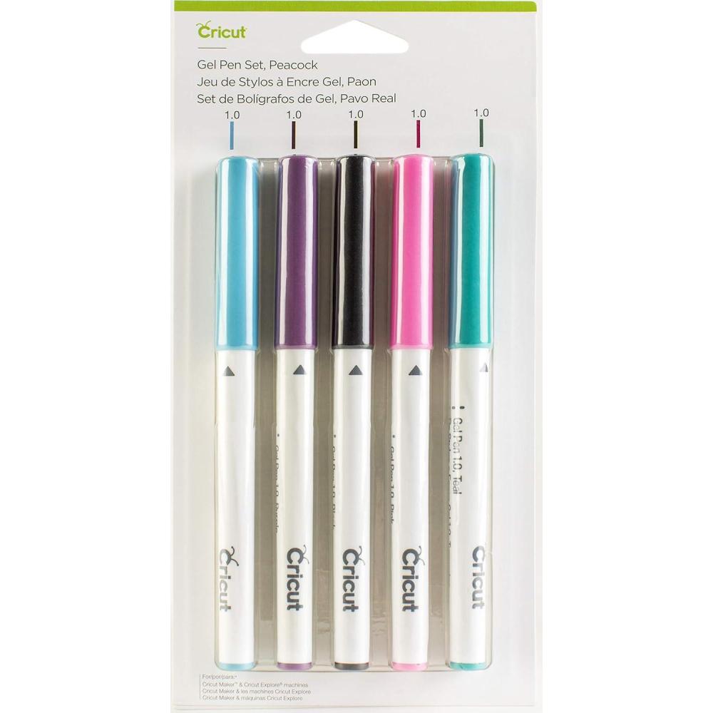 imageCricut Glitter Gel Pen Set Brights 2004026Peacock Sampler