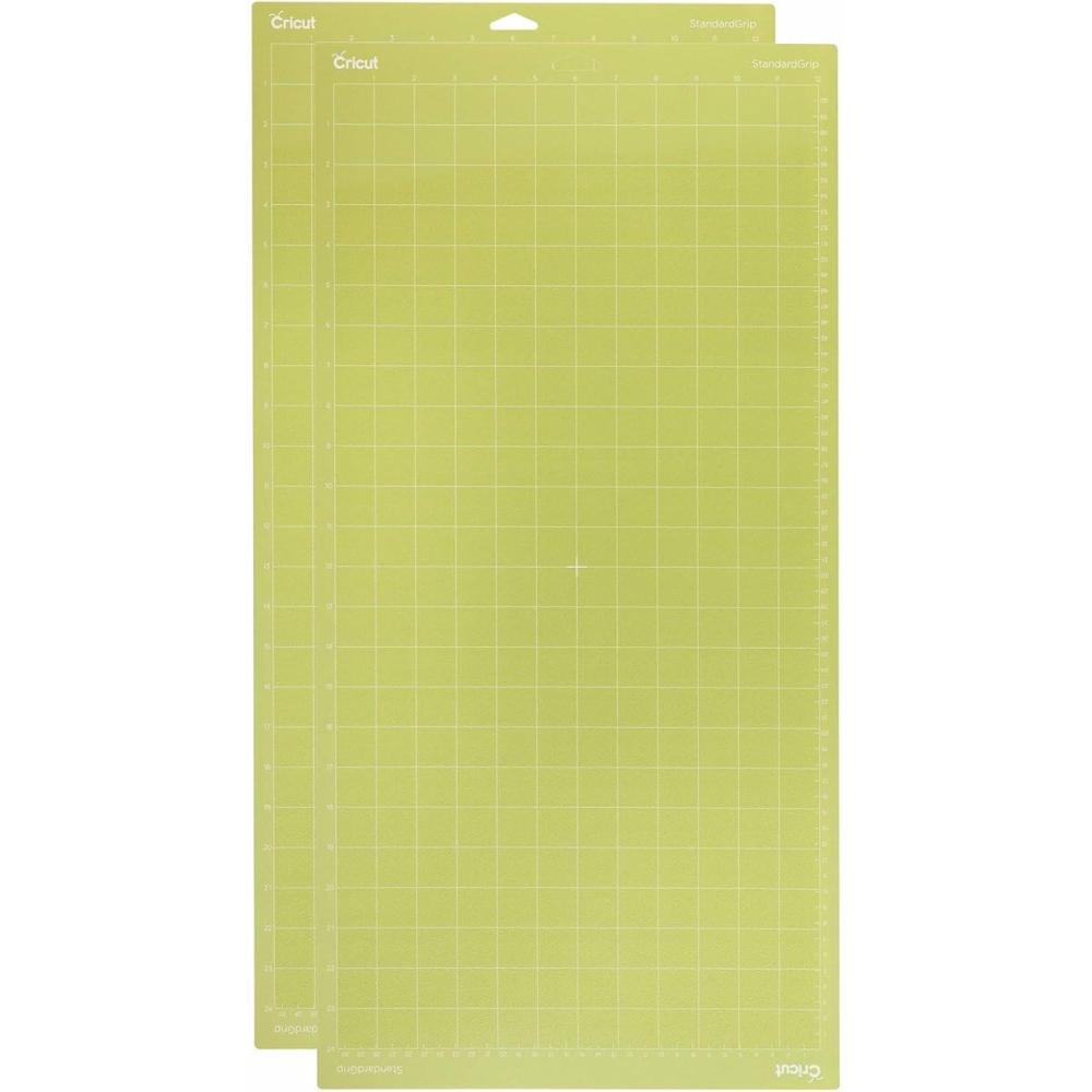 imageCricut StandardGrip Machine Mats 12in x 24in Reusable Cutting Mats for Crafts with Protective Film Use with Cardstock Vinyl and More Compatible with Cricut Explore ampamp Maker Green 3 Count12x24