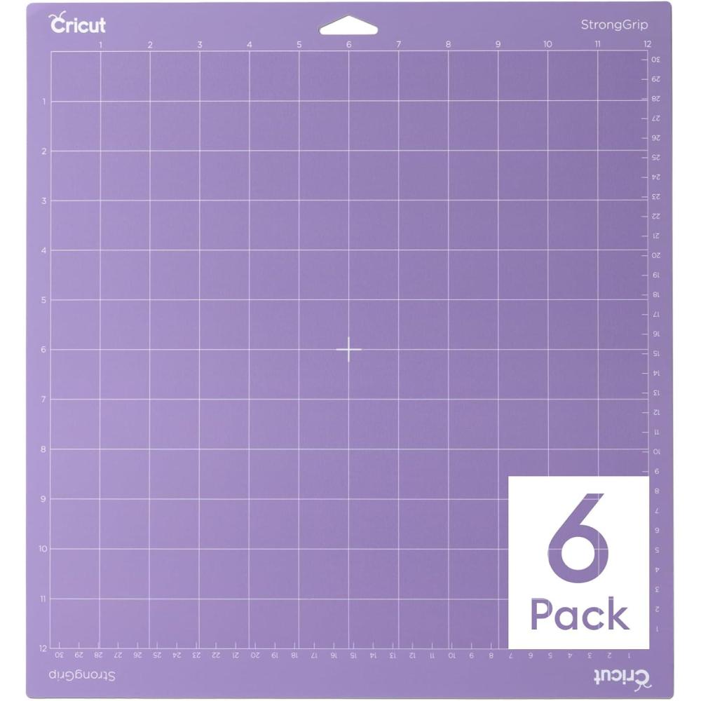 imageCricut StrongGrip Cricut Cutting Mat 12in x 12in Craft Mat for Cricut Maker ampamp Explore Use with Heavyweight Materials  Specialty Cardstock Matboard ampamp More Reusable Clear Protective Film 3 Count12L x 12W