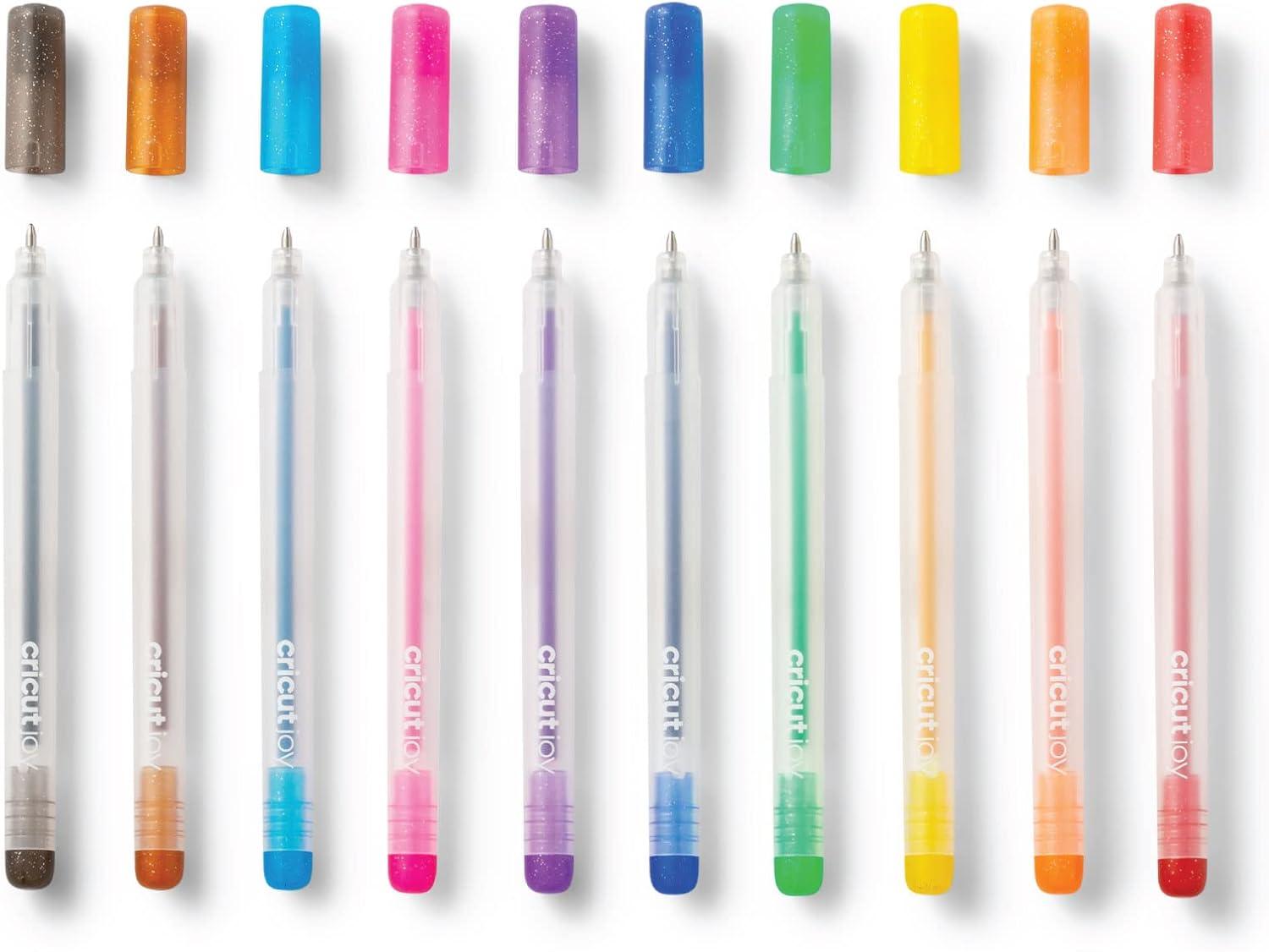 imageCricut Joy Glitter Gel Pens 08 mm Rainbow Colors 10 ct for DIY Creative Projects Custom Cards Home Decor