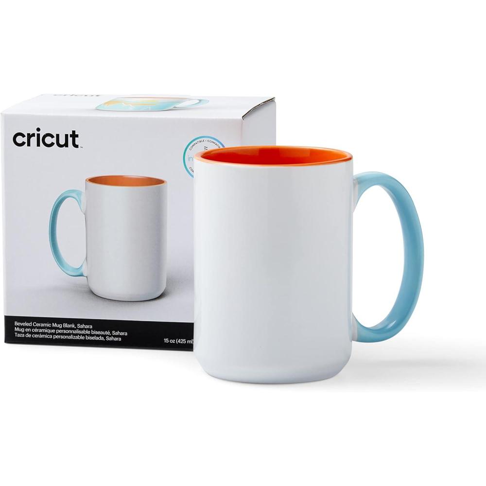 imageCricut Beveled Blank15 oz425 ml 1 ct 15 OZ BEV Ceramic Mug Blank Sahara 1Reef