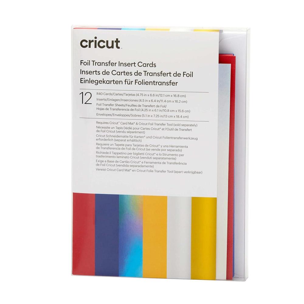 imageCricut Foil Transfer Insert Cards R40 Easy Release Foil to Craft Cricut Cards Create Birthday Cards Thank You Cards Compatible with Cricut JoyMakerExplore Machines Celebration Sampler 12 ct