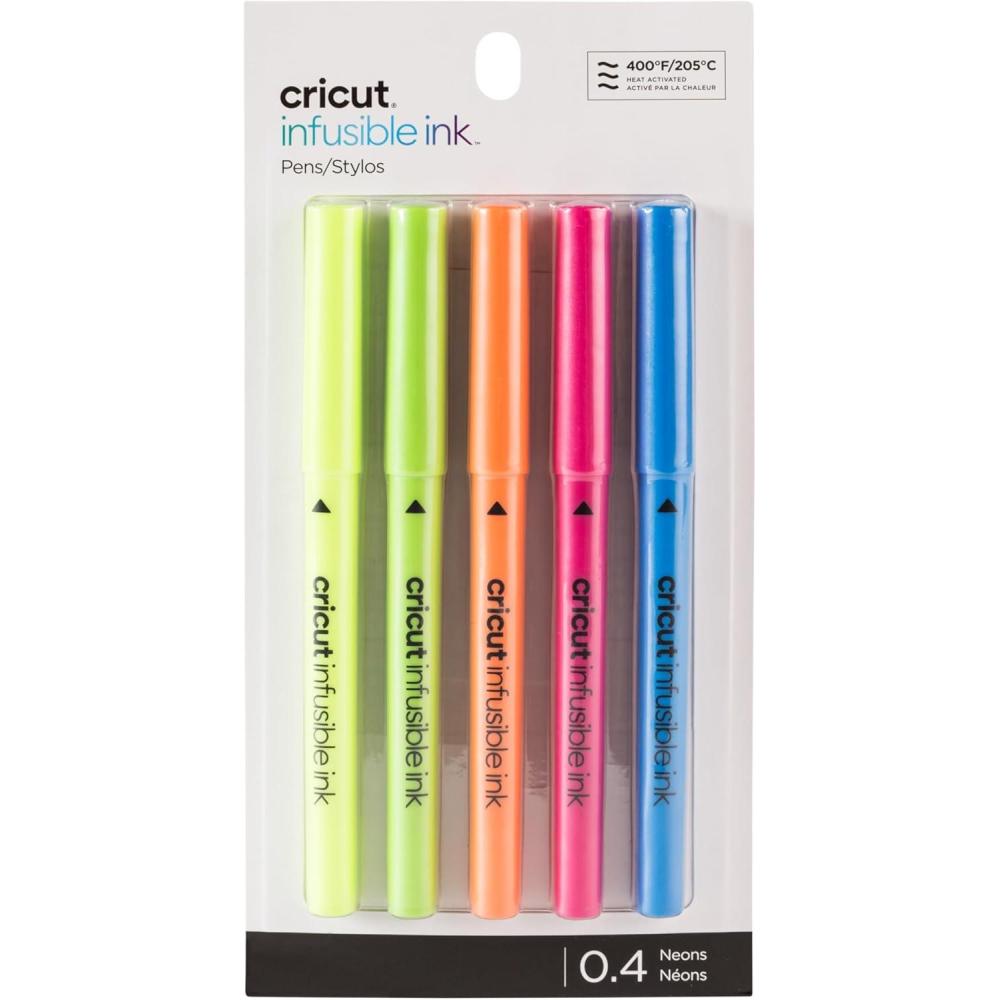 imageCricut Infusible Ink Markers  Basic Set 5ct  Sublimation Inks That Wont Flake Peel Fade Crack or WrinkleNeon Sampler
