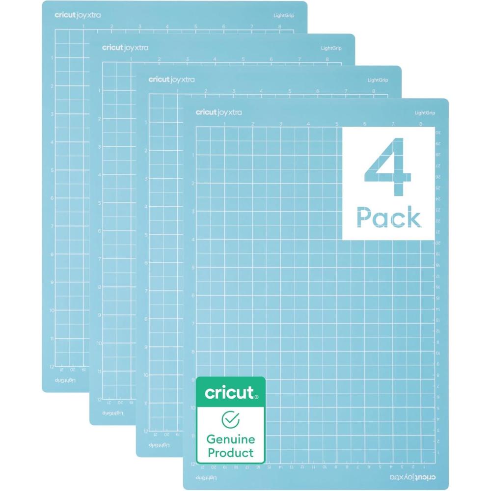 imageCricut LightGrip Cutting Mat Pack 4 count 85in x 12in  for Joy Xtra Machine  ideal for standard paper light cardstock ampamp more4Count