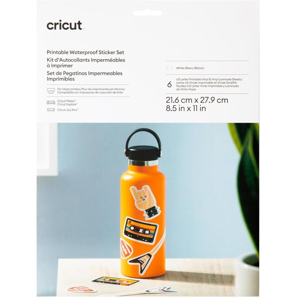 imageCricut Printable Waterproof Sticker Set WhiteWhite
