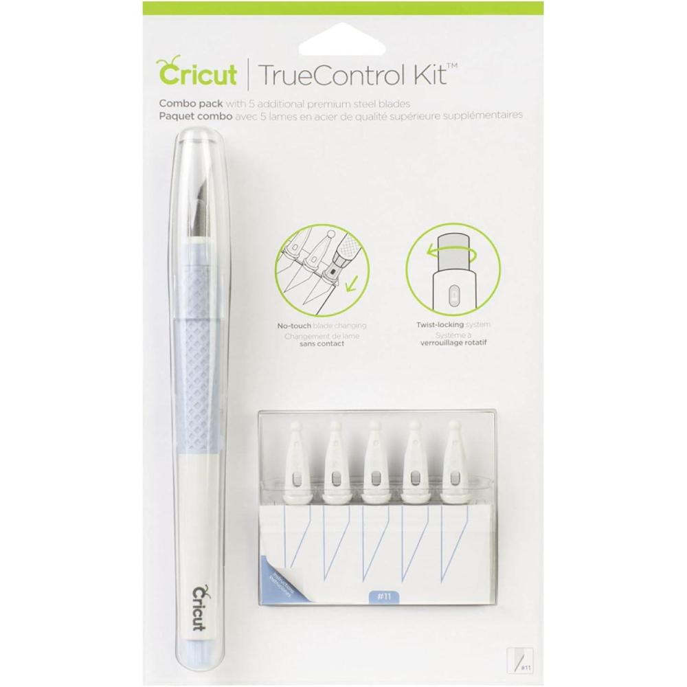 imageCricut TrueControl Knife Kit  Precision Craft Knife for Art Scrapbooking ampamp DIY Projects  5 Spare Blades  MintBlue
