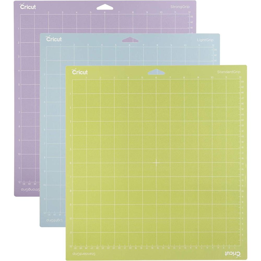 imageCricut Variety Pack1 StrongGrip 1 LightGrip 1 StandardGrip Adhesive Cutting Mat 12quotx12quot Cutting Mat Maker Explore Use with Light Medium ampamp HeavyWeight Materials 3CT143L x 13W