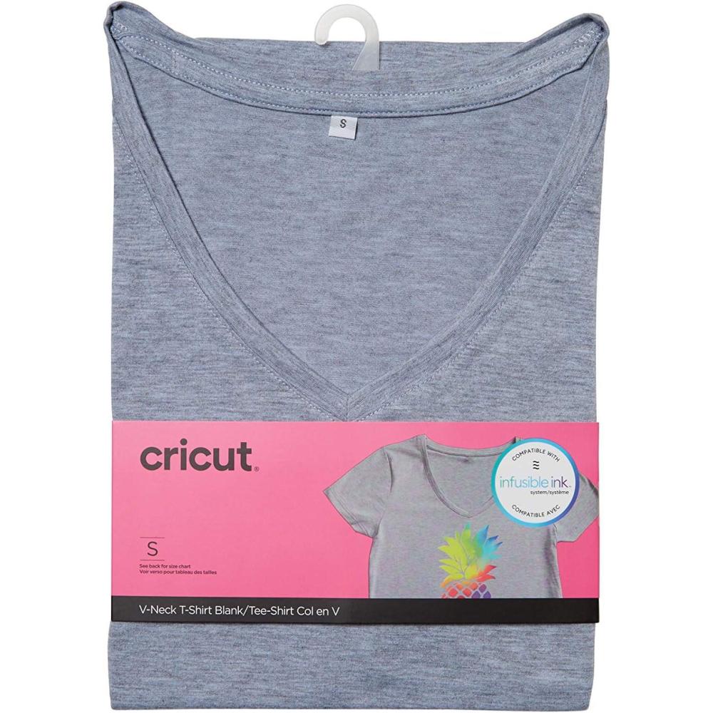 imageCricut Womens V Neck TShirt GrayXXL Infusible Ink BlanksGray