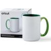 Cricut Beveled Blank-15 oz/425 ml (1 ct) 15 OZ BEV Ceramic Mug Blank Sahara (1)(Forest)