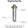 Cricut Engraving Tip + QuickSwap Housing, Premium Carbide Steel Engraving Tip, Inscribes Lasting Design on Glass, Metal & More, Compatible with Cricut Maker Cutting Machine, Silver