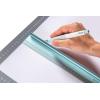 Cricut Metal Ruler – Safety Cutting Ruler for Use with Rotary Cutters, Cricut TrueControl Knife, Xacto Knife – Great for Quilting, Scrapbooking, Crafting and Paper Cutting – 18″, [Blue]
