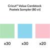 Cricut Value Cardstock Paper, Neutrals Sampler – 80 sheets (8.5″ x 11″) – Compatible with Joy Xtra, Explore, & Maker Machines – Letter Size(Pastel)