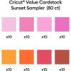 Cricut Value Cardstock Paper, Neutrals Sampler – 80 sheets (8.5″ x 11″) – Compatible with Joy Xtra, Explore, & Maker Machines – Letter Size(Sunset)