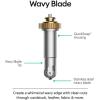 Cricut Wavy Blade + QuickSwap Housing, Stainless Steel Rotary Blade, 2 mm Length / 0.8 mm Height, Cuts Vinyl, Iron-On, and More, for DIY Crafts, Compatible with Cricut Maker Cutting Machine(Blade + Housing)