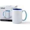 Cricut Beveled Blank-15 oz/425 ml (1 ct) 15 OZ BEV Ceramic Mug Blank Sahara (1)(Ocean)