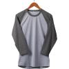 Cricut Unisex Adult T-Shirt Blank, Raglan in Dark/Light Heathered Gray, 2XL(Light Heathered Gray)