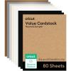 Cricut Value Cardstock Paper, Neutrals Sampler – 80 sheets (8.5″ x 11″) – Compatible with Joy Xtra, Explore, & Maker Machines – Letter Size(Neutrals)