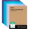 Cricut Value Cardstock Paper, Neutrals Sampler – 80 sheets (8.5″ x 11″) – Compatible with Joy Xtra, Explore, & Maker Machines – Letter Size(Ocean)