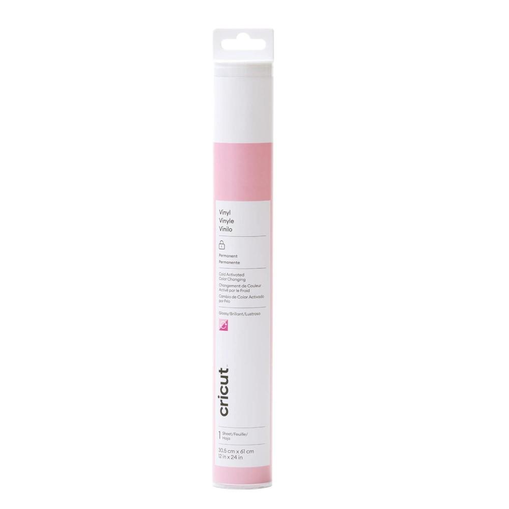 imageCricut ColdActivated ColorChanging Vinyl  Light PinkMagenta 2ft Roll of Permanent Vinyl 12x24Light PinkMagenta