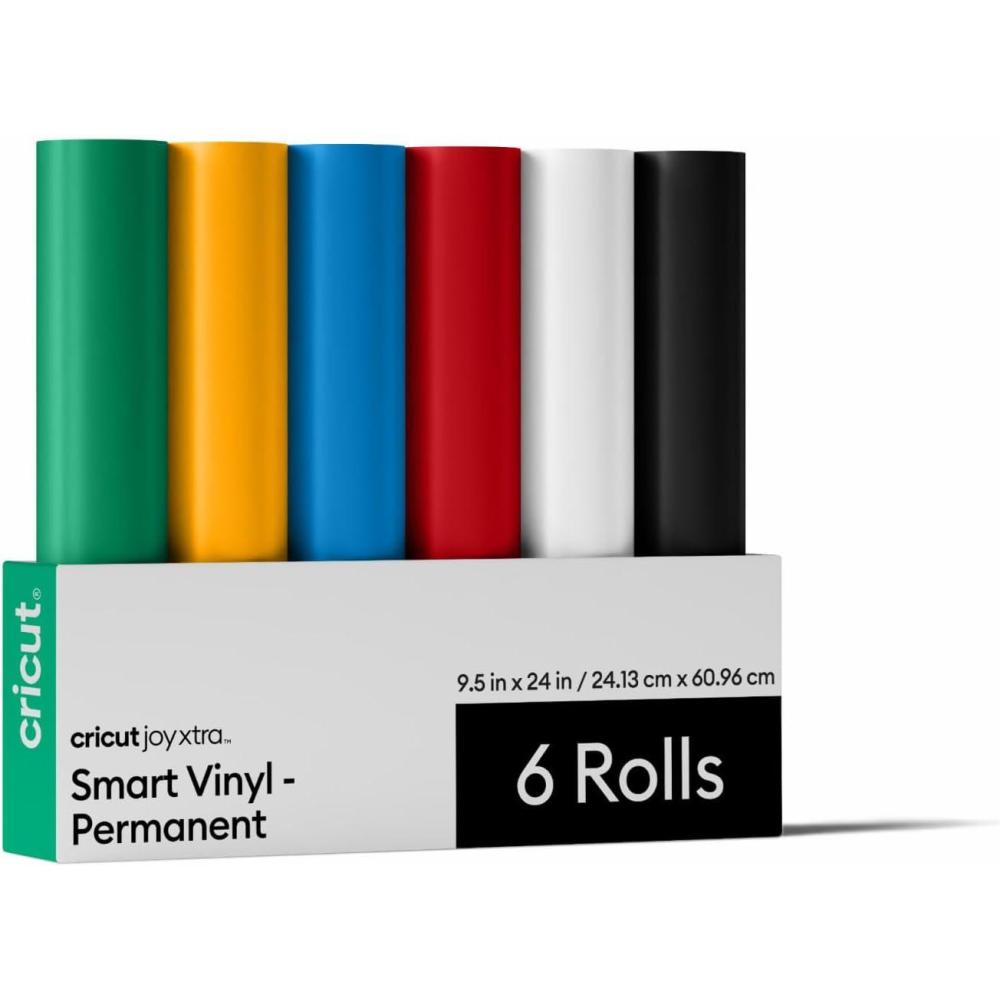 imageCricut Smart Permanent Vinyl for Joy Xtra Machine Sampler Pack 95in x 24in 6 SheetsJoy Xtra Machine