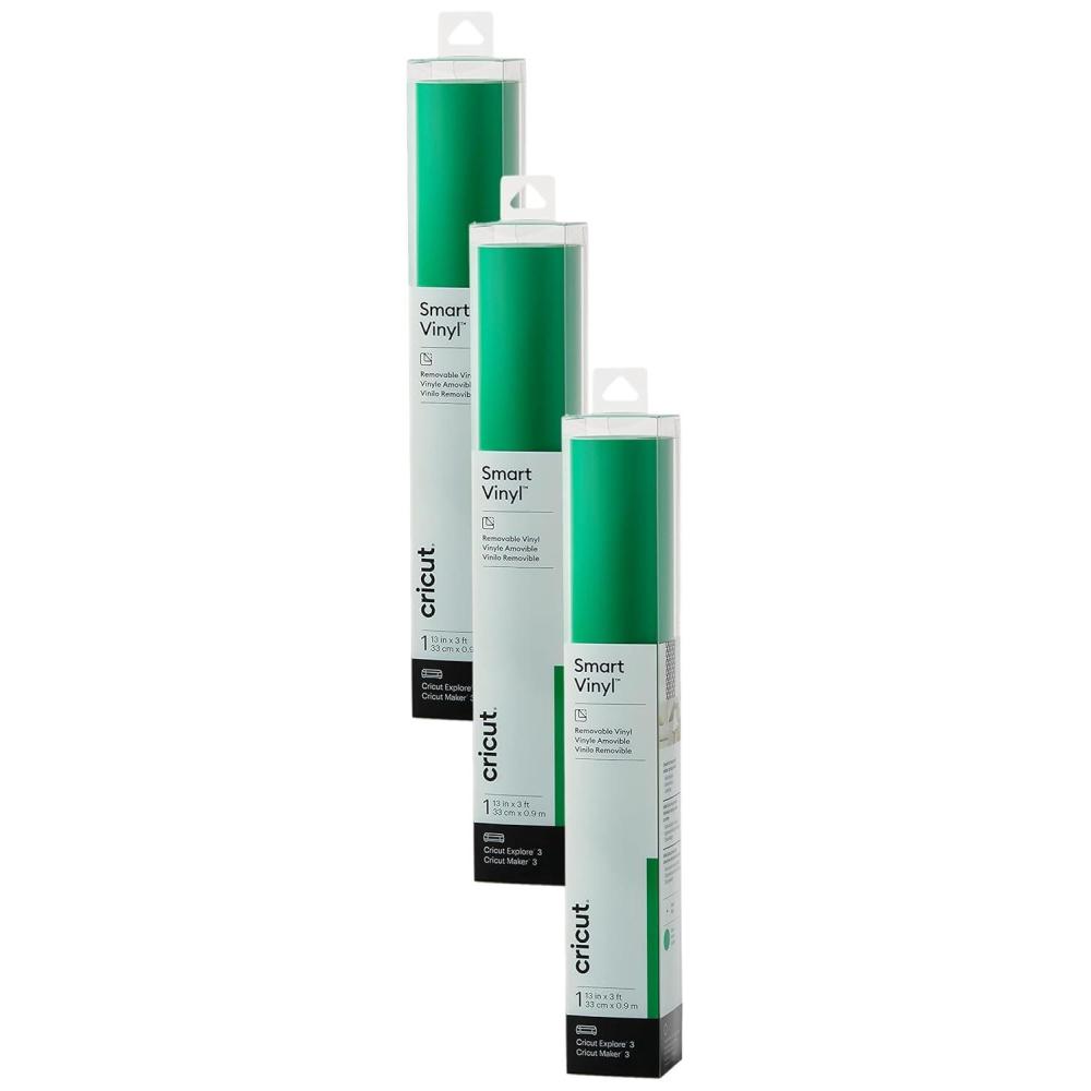 imageCricut Smart Removable Vinyl Blue  3Pack of 3ft Rolls 13quot x 36quot  Matless Cutting for Long cuts up to 12ft  Compatible with Maker ampamp Explore MachinesGrass