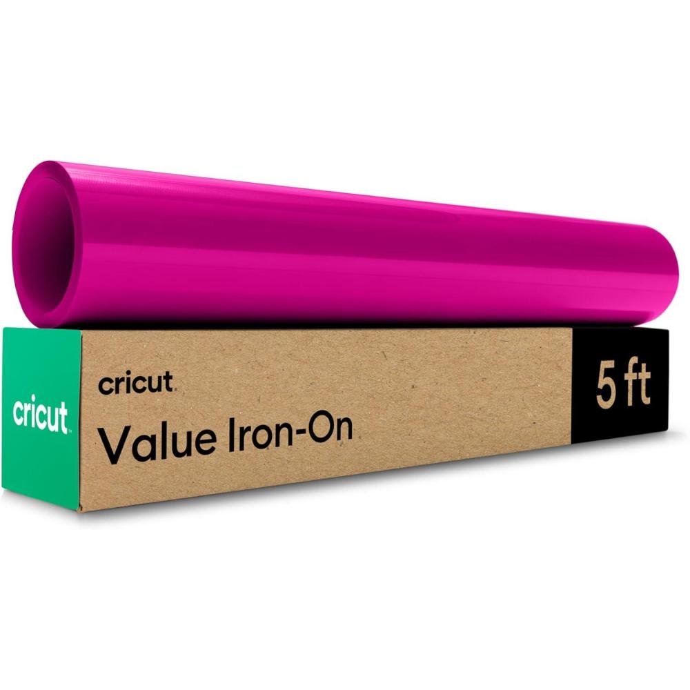 imageCricut Value Iron On Gray 12in x 5ft roll  HTV Heat Transfer VinylMagenta