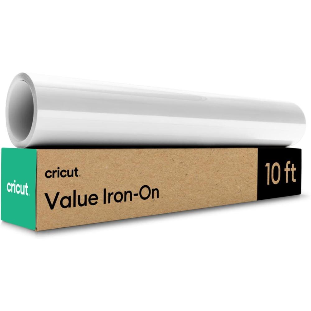 imageCricut Value Iron On Pink 12in x 10ft roll  HTV Heat Transfer VinylWhite