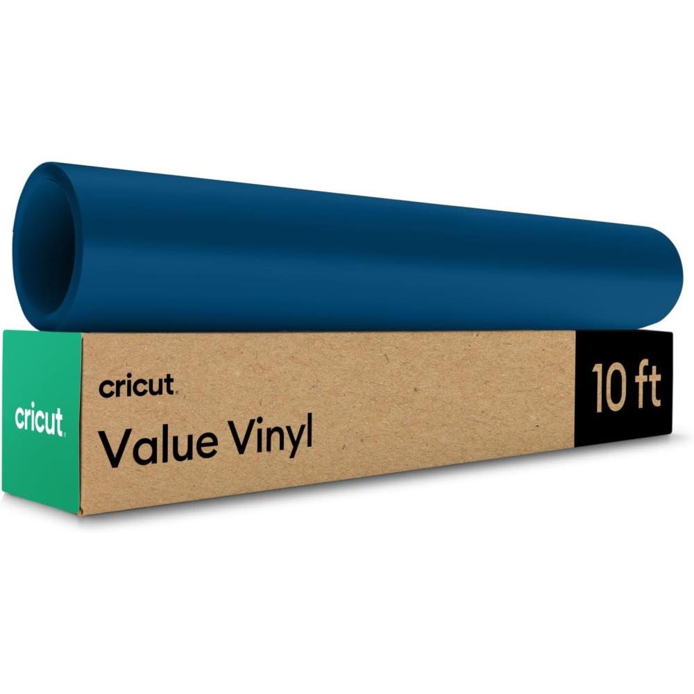 imageCricut Value Permanent Vinyl Matte Green 12in x 10ft RollNavy Blue