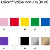 Cricut Value Glitter Iron On, Sampler Pack (10in x 12in, 6 Sheets) – HTV Heat Transfer Vinyl(Rainbow Sampler)