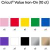 Cricut® Value Iron-On, Rainbow Sampler – 12 in x 12 in (40 ct)- HTV Heat Transfer Vinyl(10-Pack)