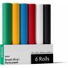 Cricut Smart Permanent Vinyl for Joy Xtra Machine, Sampler Pack (9.5in x 24in, 6 Sheets)(Maker & Explore Machines)