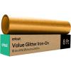 Cricut Value Glitter Iron On, Pink (10in x 8ft roll) – HTV Heat Transfer Vinyl(Gold)