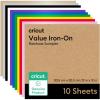 Cricut® Value Iron-On, Rainbow Sampler – 12 in x 12 in (40 ct)- HTV Heat Transfer Vinyl(10-Pack)