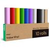 Cricut Value Permanent Vinyl, Rainbow Sampler 12in x 12in (25 ct)(10-Roll Pack)