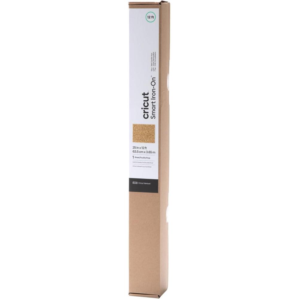 imageCricut Venture Smart IronOn Glitter Silver  12ft Roll 25 x 144 Heat Transfer Vinyl  Compatible with Cricut Venture