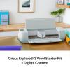 Cricut Explore 3 & Digital Content Library Bundle – Includes 30 Images in Design Space App – 2X Faster DIY Cutting Machine for All Crafts, Cuts 100+ Materials Blue(Vinyl Starter Kit)