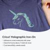 Cricut Holographic Sparkle Iron On, Ultimate Sampler – 3 Sheets (12″x12″) – HTV Heat Transfer Vinyl for Shirts, Apparel, Hats & More – Compatible with Cricut EasyPress & Machines(Ultimate Sampler)