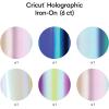 Cricut Holographic Sparkle Iron On, Ultimate Sampler – 3 Sheets (12″x12″) – HTV Heat Transfer Vinyl for Shirts, Apparel, Hats & More – Compatible with Cricut EasyPress & Machines(Ultimate Sampler)