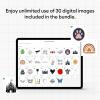 Cricut Maker 3 & Digital Content Library Bundle – Includes 30 Images in Design Space App – Smart Cutting Machine, 2X Faster & 10X Cutting Force, Cuts 300+ Materials, Blue(Machine)