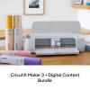Cricut Maker 3 & Digital Content Library Bundle – Includes 30 Images in Design Space App – Smart Cutting Machine, 2X Faster & 10X Cutting Force, Cuts 300+ Materials, Blue(Machine)
