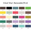Cricut Removable Vinyl – Ultimate Sampler, 12×12 Vinyl Sheets and Transfer Tapes, No Residue or Marks, Removable Adhesive Vinyl for Cricut Machines, (Pack of 70 with 40+ Colors)(Ultimate Sampler)