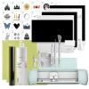 Cricut Explore 3 & Digital Content Library Bundle – Includes 30 Images in Design Space App – 2X Faster DIY Cutting Machine for All Crafts, Cuts 100+ Materials Blue(Vinyl Starter Kit)