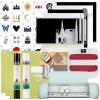 Cricut Explore 3 & Digital Content Library Bundle – Includes 30 Images in Design Space App – 2X Faster DIY Cutting Machine for All Crafts, Cuts 100+ Materials Blue(Iron On Starter Kit)
