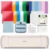 Cricut Explore 4 – Smart Cutting Machine (Seashell) | Engagement Bundle – Includes Smart Vinyl, Cardstock, Transfer Tape, Iron On HTV, Mat, Pens, Tool Kit, & 25 Images in Design Space App(Engagement Plus Bundle)